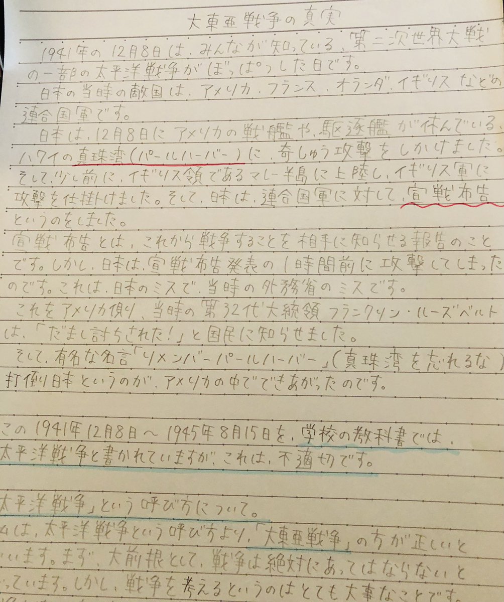 娘の課題。  20点だそうです。 