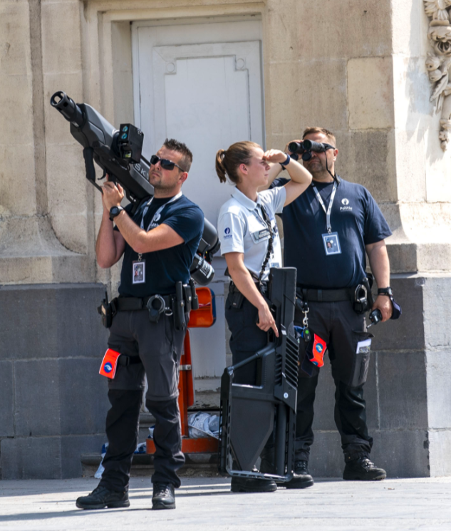 バイデン大統領とベルギーのフィリップ国王の会談警備における対ドローン班