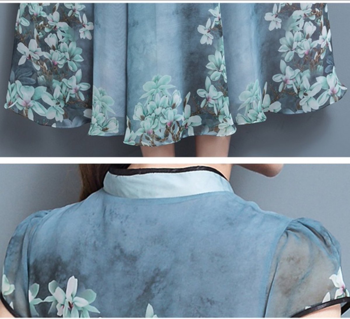 シノワズリスタイル・ワンピース 木蓮 M / 12,800  夏に向けて、オトナ可愛いワンピース