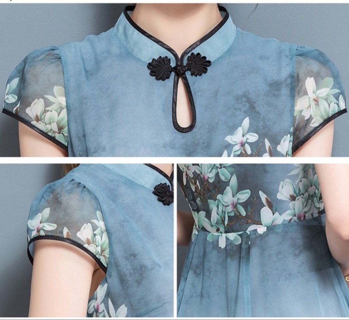 シノワズリスタイル・ワンピース 木蓮 M / 12,800  夏に向けて、オトナ可愛いワンピース