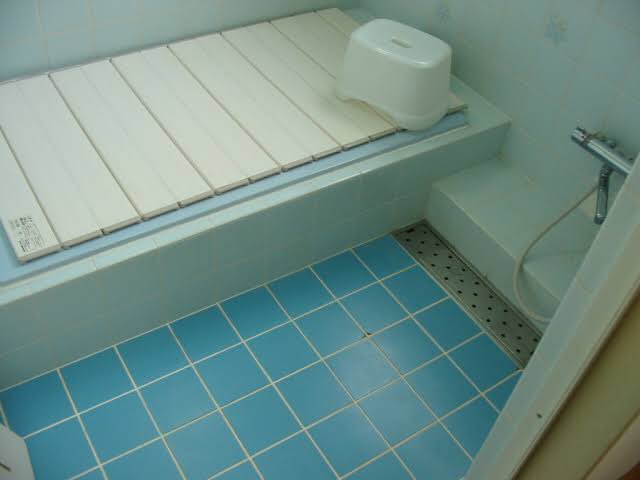 こういう感じのお風呂場のタイルがめちゃくちゃ苦手なんやけど分かる人おらんかな どんだけ綺麗にしとっても、なんか綺麗じゃないような気がしてしまう プールとかのタイルもそうやった