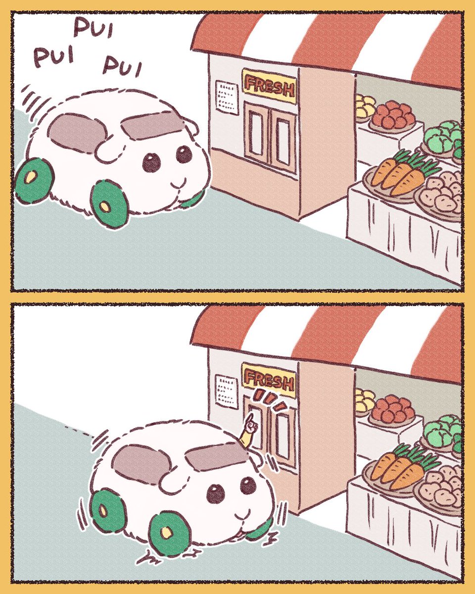 モルカー4コマ　ドライブスルー 