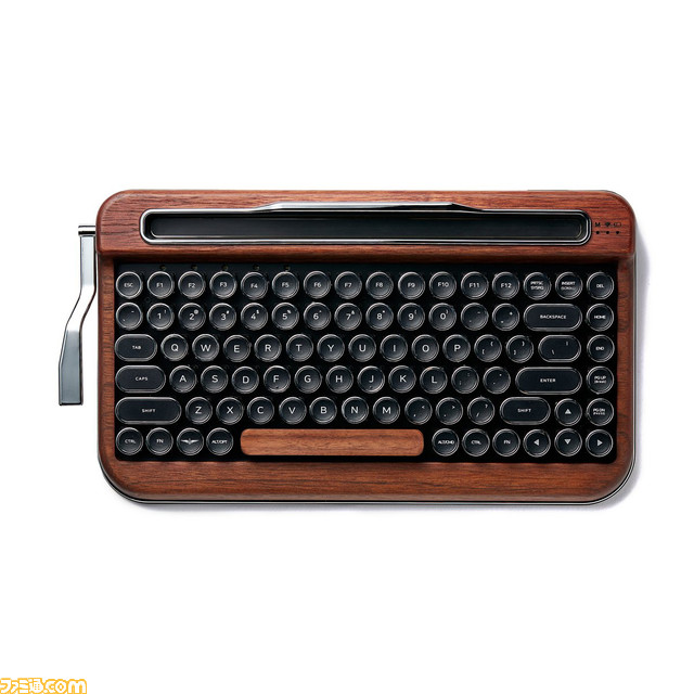 タイプライター風ワイヤレスキーボード“PENNA KEYBOARD”が発売