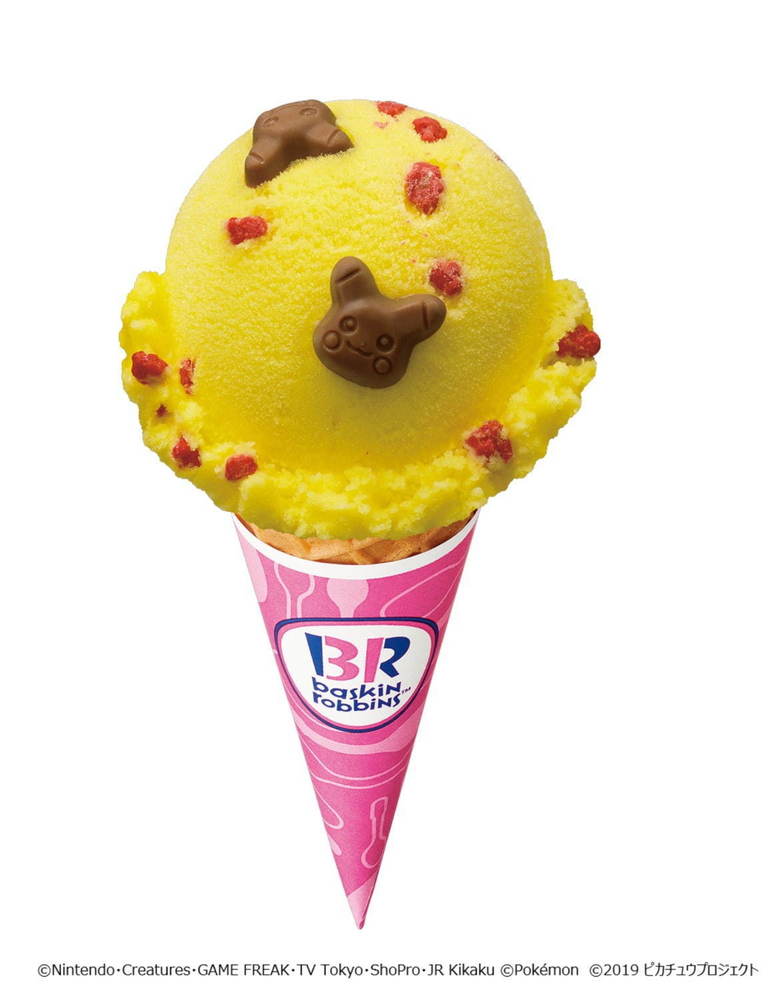サーティワン「ポケモン」ピカチュウのフルーツミックス味アイス、イーブイのアイスケーキも -