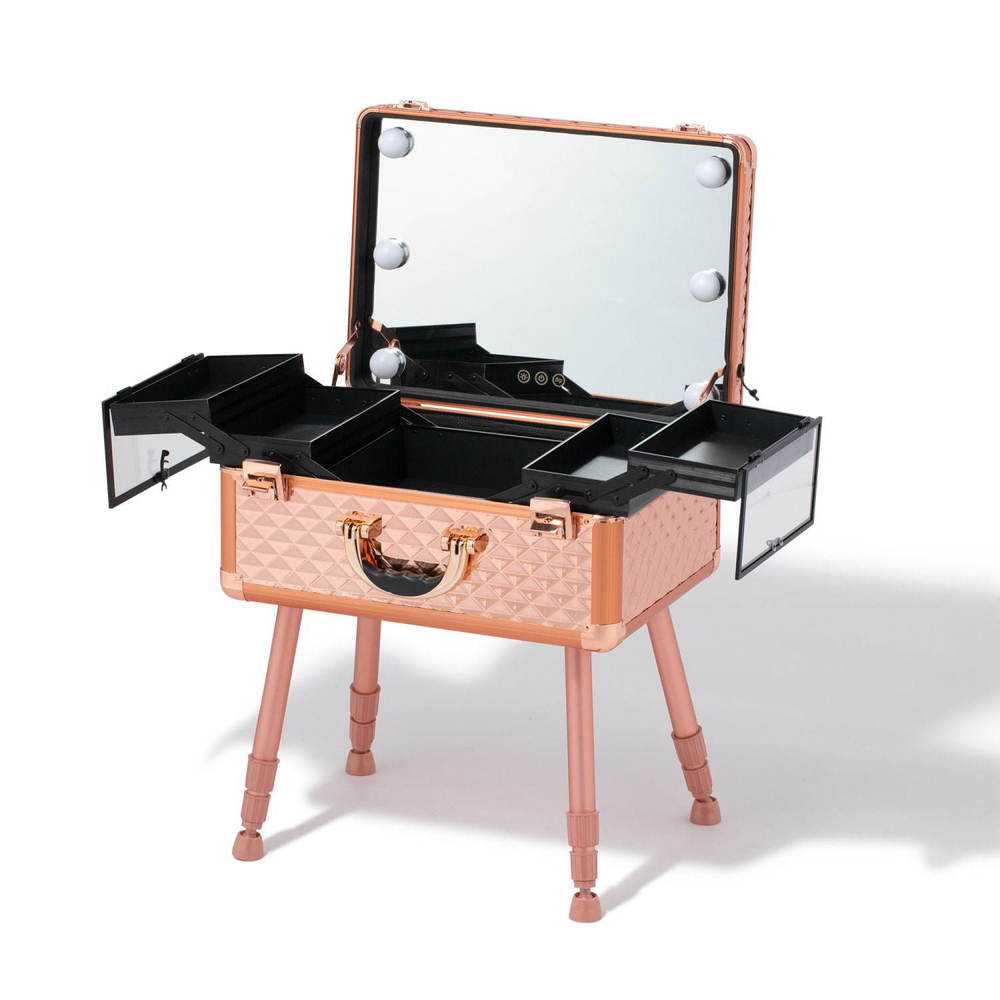 フランフラン“ハリウッドのバックステージ”イメージのメイクボックス、ライト付きミラーなど自宅仕様に -