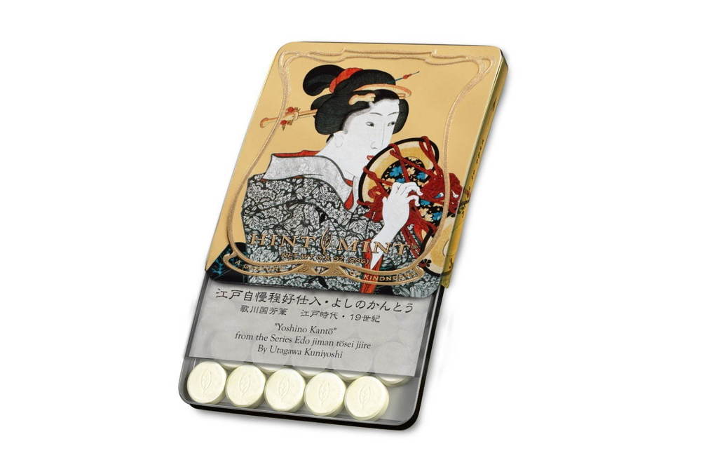 浮世絵デザインのミントタブレット「ヒントミント」葛飾北斎・歌川広重・歌川国芳の浮世絵がモチーフ -