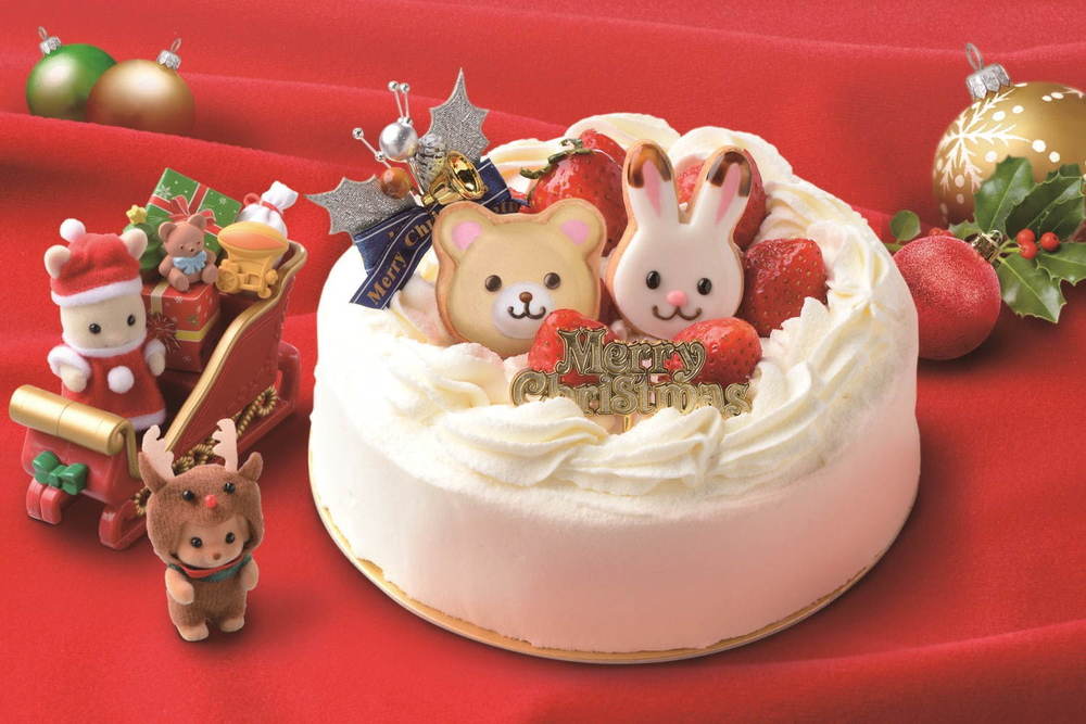 「シルバニアファミリー」クリスマスケーキ2020、3Dのうさぎ&ねこケーキなどが自由が丘で -
