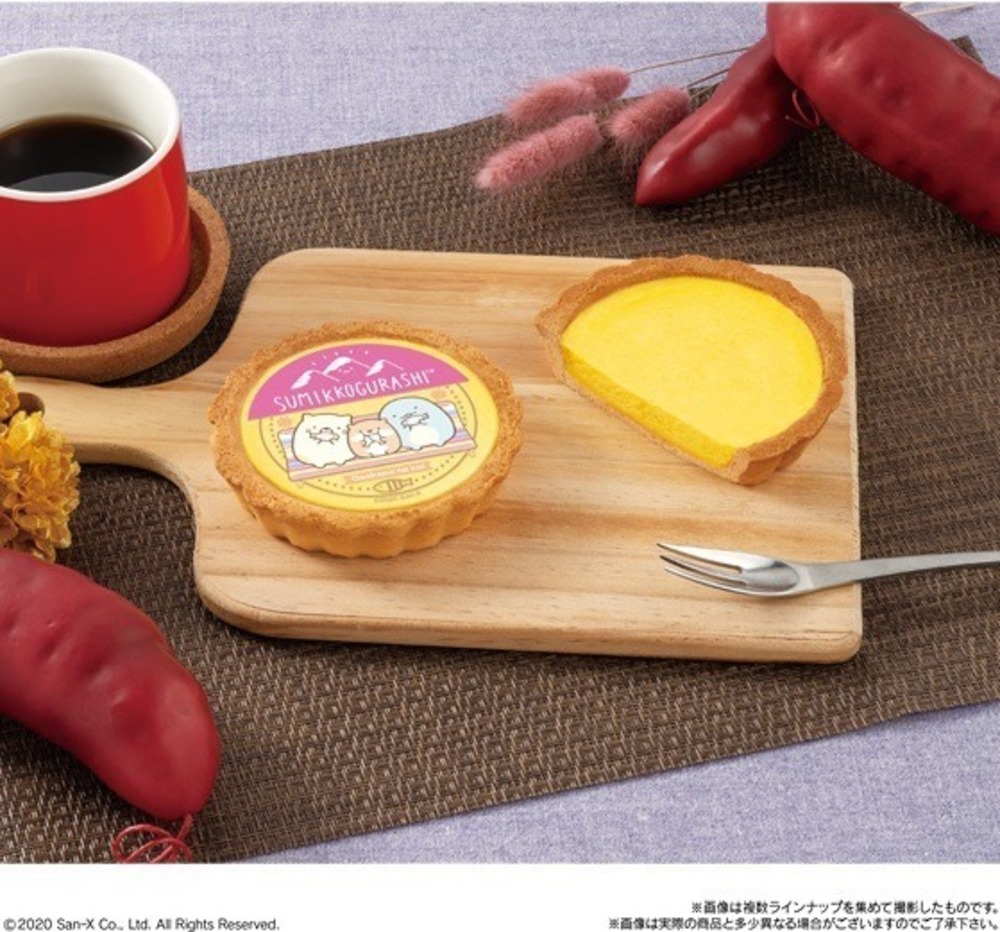 「すみっコぐらしタルト スイートポテト風味」全国ファミリーマートで、キャンプを楽しむ全6種の絵柄 -