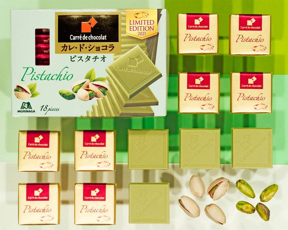 気軽に買えるご褒美チョコ「カレ・ド・ショコラ」に新作ピスタチオ、“くすみグリーン”BOXで -  