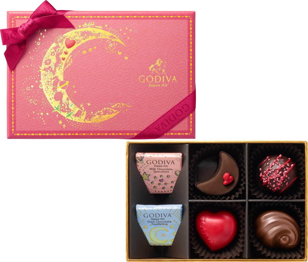 ゴディバのバレンタイン2021、輝く星々や月をモチーフにした限定アソートメント -  