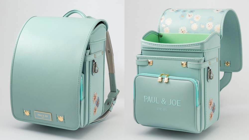 ポール & ジョーからランドセルが誕生、猫チャーム付き＆“クリザンテーム”のフラワー刺繍 -  