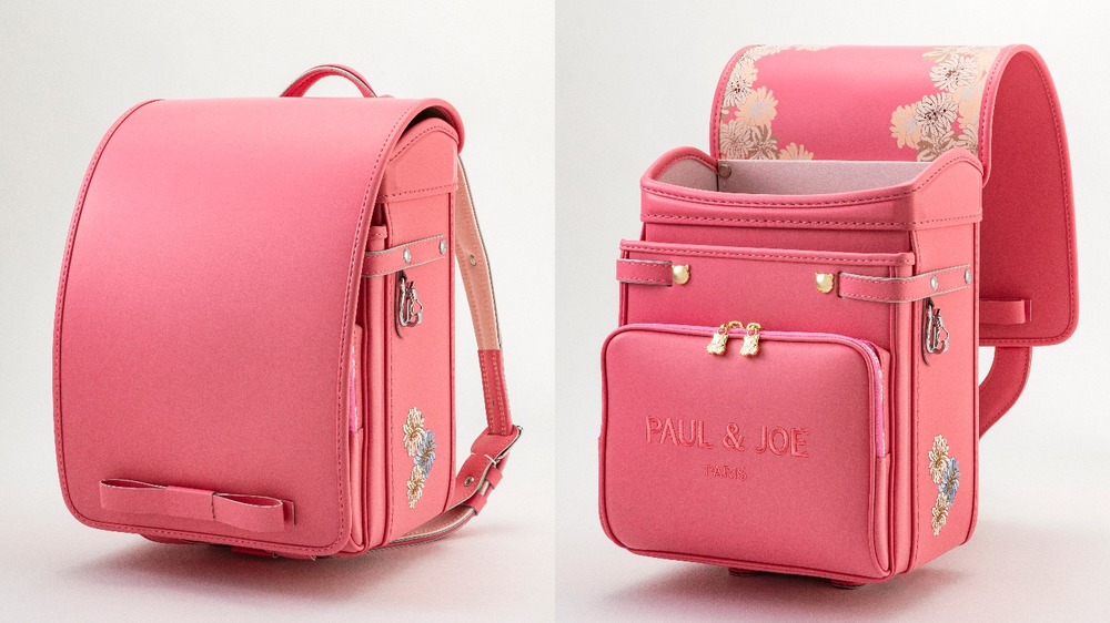 ポール & ジョーからランドセルが誕生、猫チャーム付き＆“クリザンテーム”のフラワー刺繍 -  
