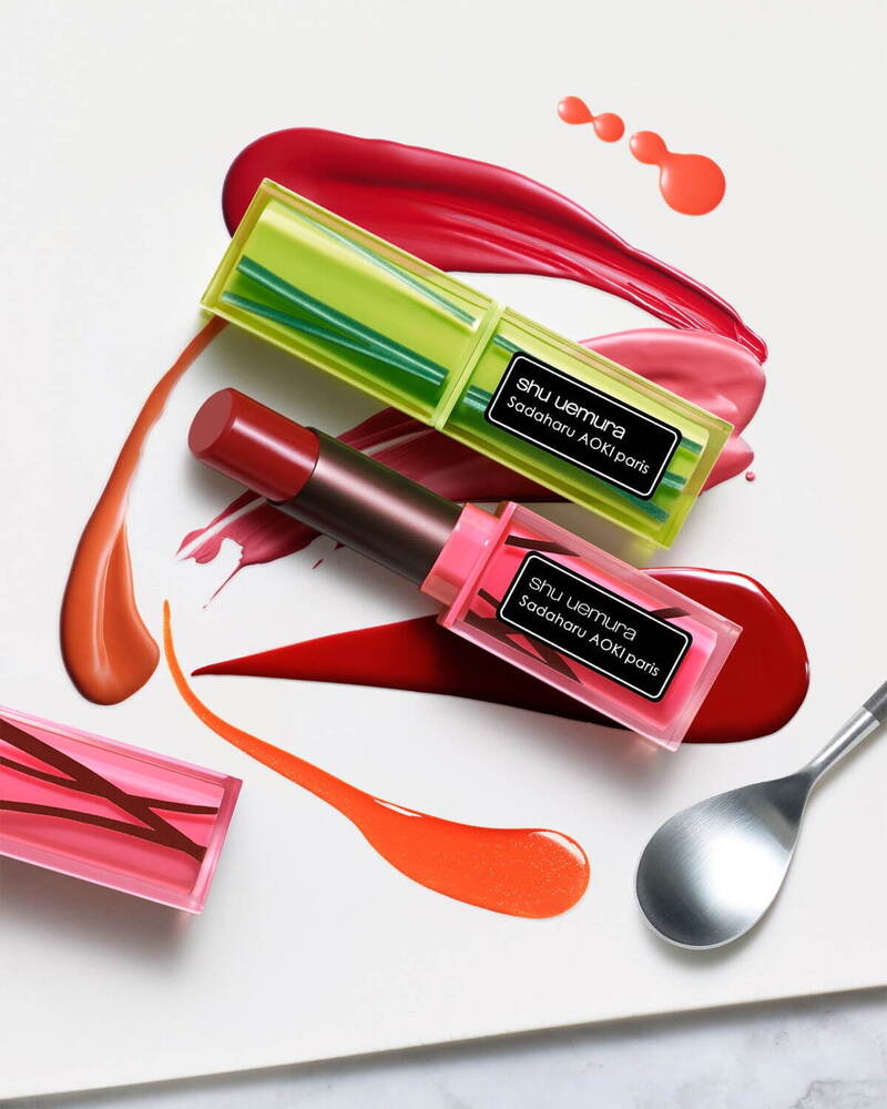 シュウ ウエムラ x サダハル アオキ パリ“ケーキ”着想抹茶＆アズキの香り付きアイパレット＆リップ -  