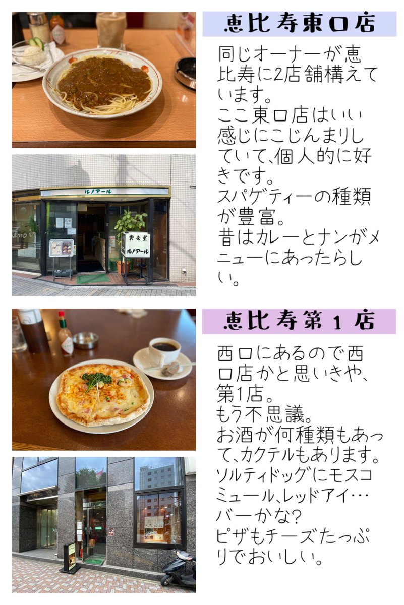 ルノアールには“銀座ルノアール”が直接経営してないルノアールが6店舗あるのですが、どれも独自路線をいってておもしろいので回ってみました