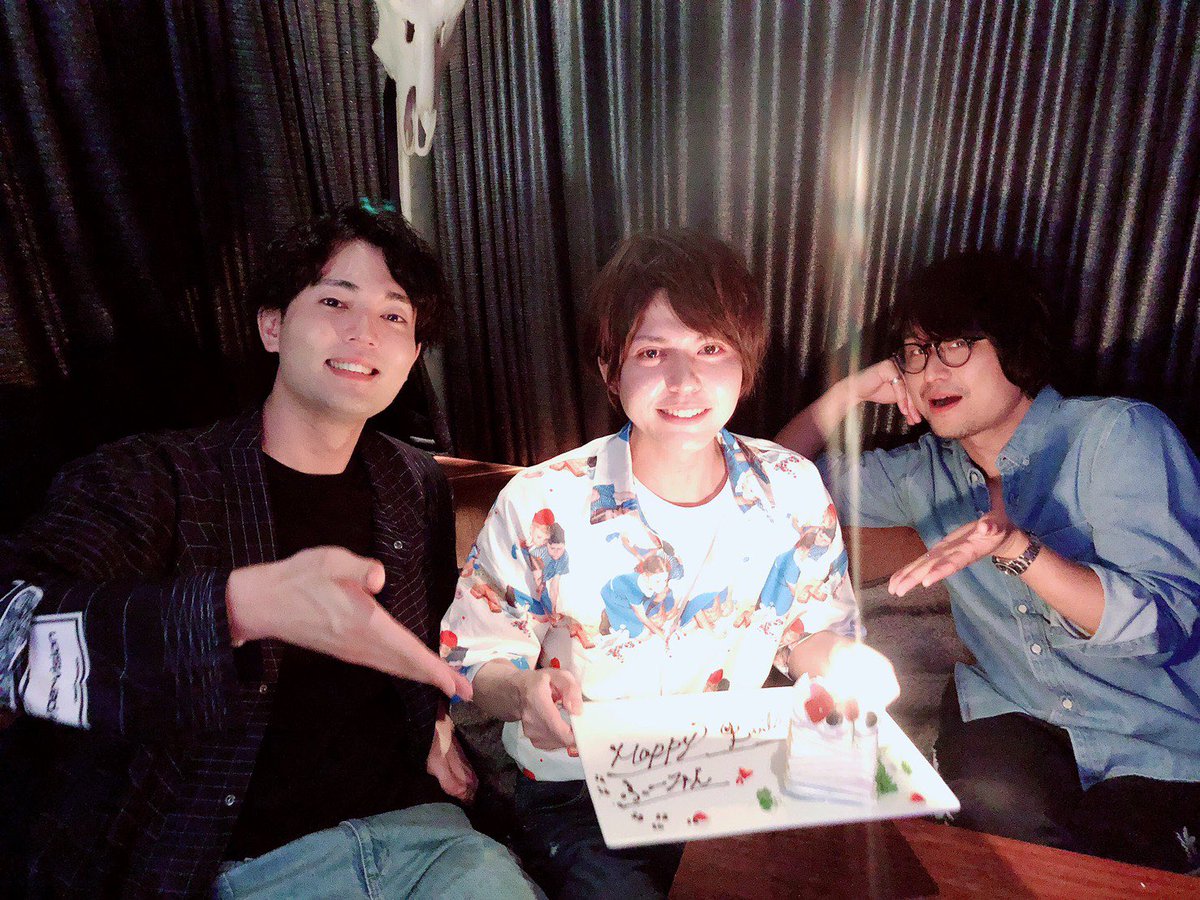 笠間淳と駒田航の2人に誕生日を祝ってもらいました