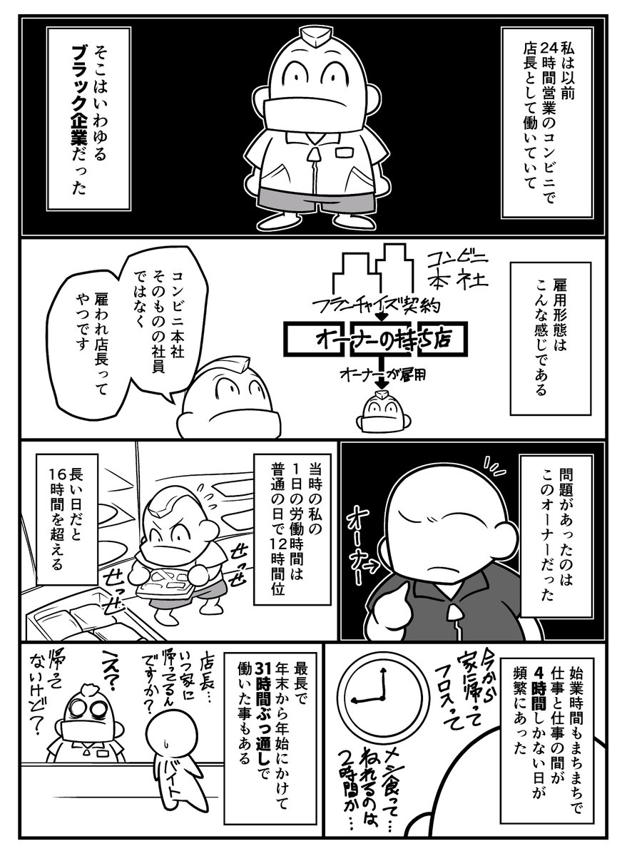 ブラック企業で命を失いかけた話1/2  最近ギャグマンガばかりですが、過去の出来事を忘れない様に再掲です 