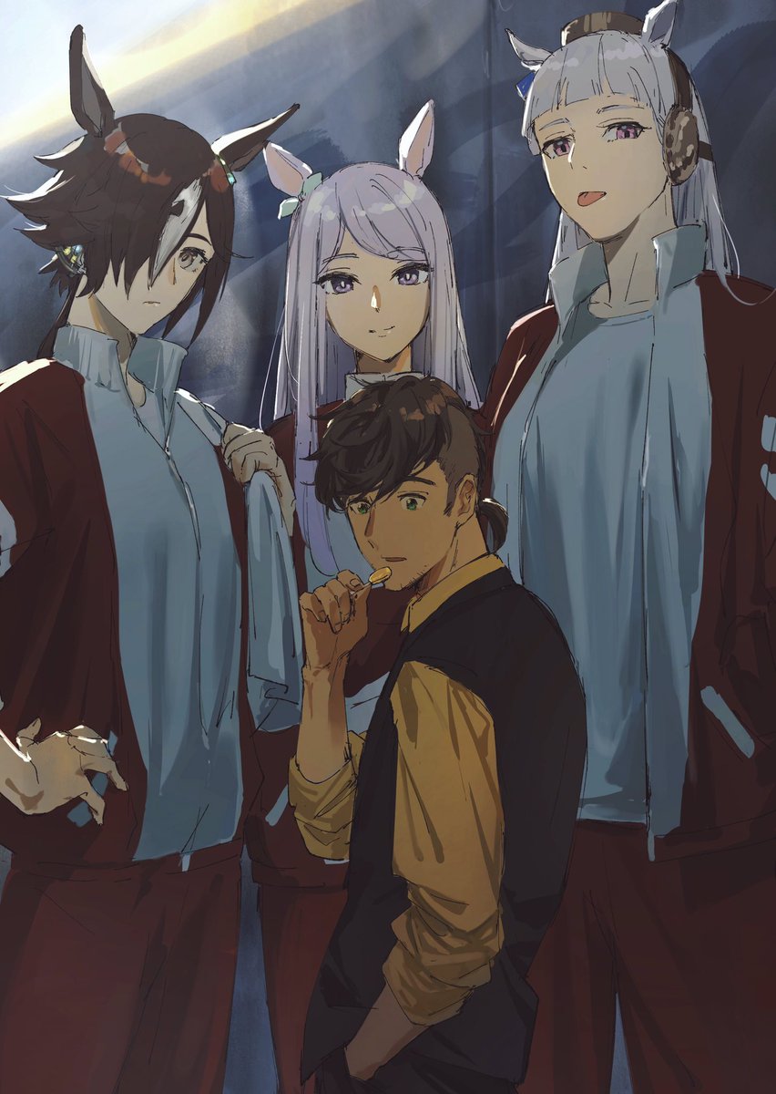 平均身長2m以上ウマ娘概念にとてつもなくときめいたので描いた これぐらいのサイズ感がいい 