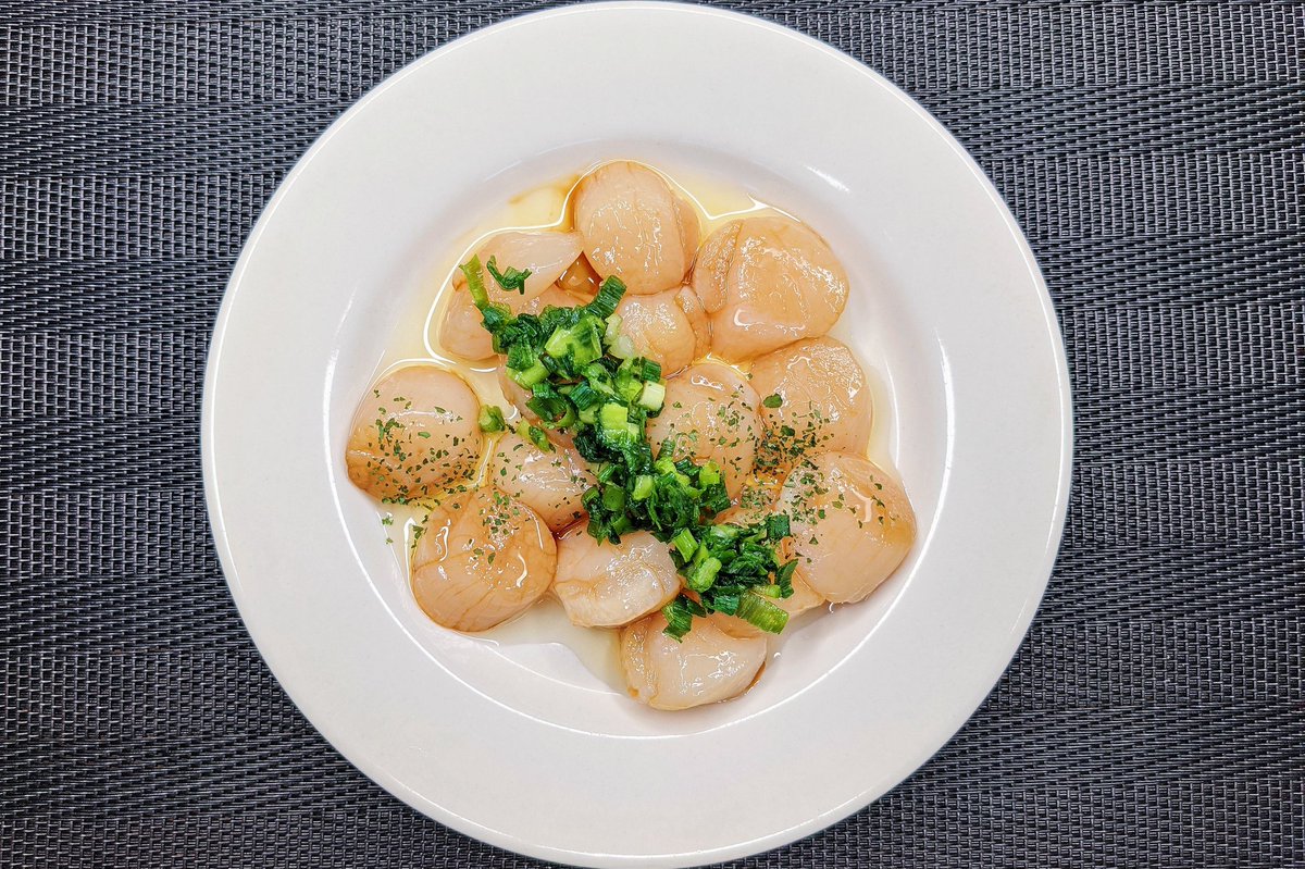   ３分もかからずに激ウマホタテカルパッチョの完成です