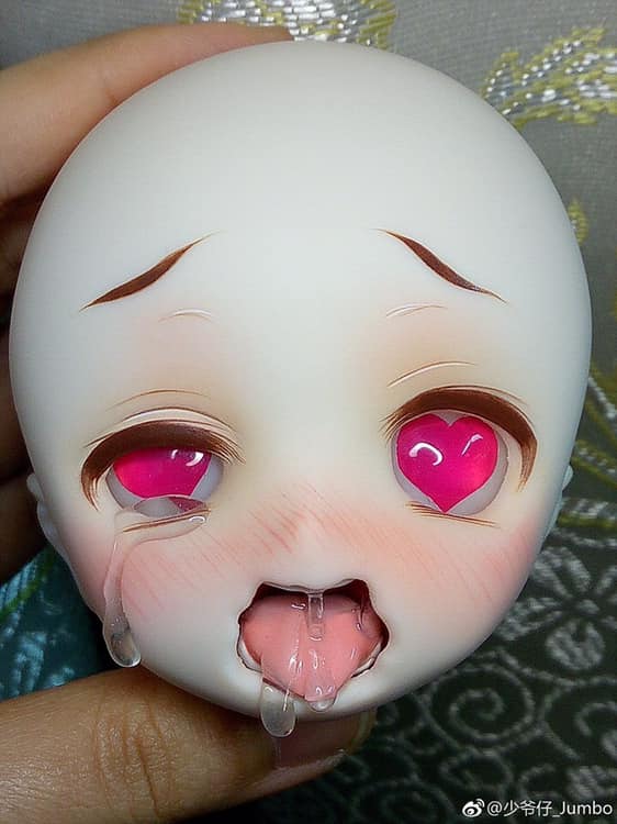 中国のドール職人が作った「アへ顔パーツ」、漫画的な表現をバランス良く立体に落とし込んでいてすごい