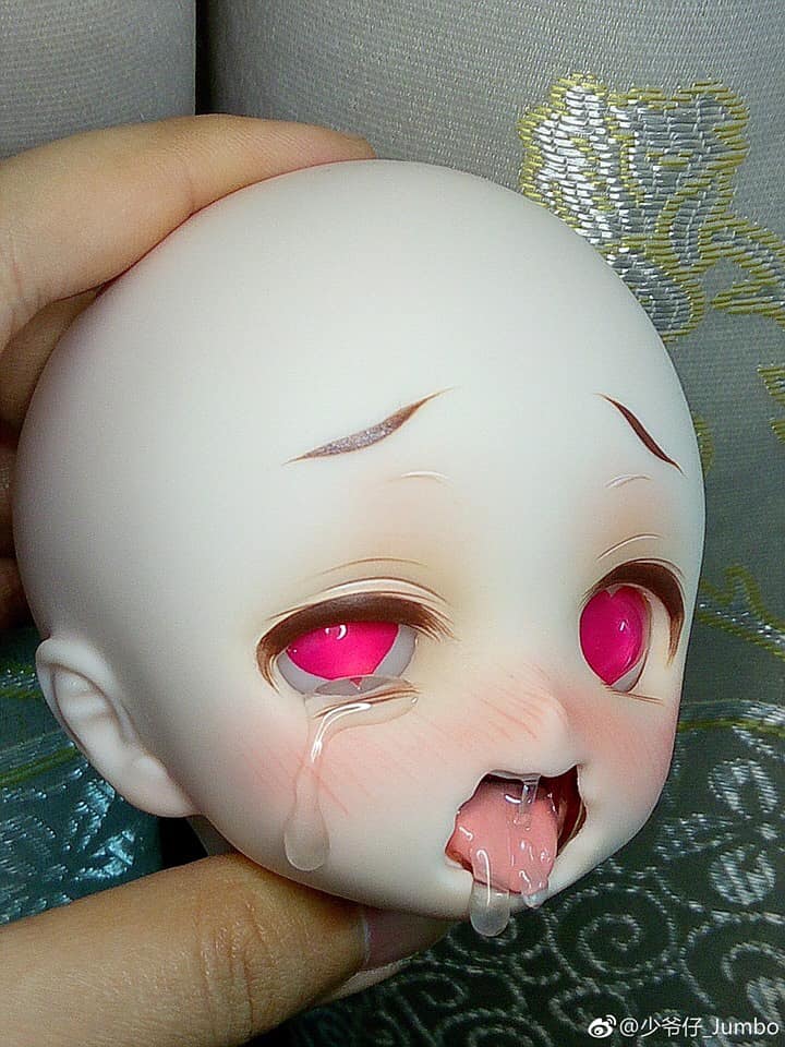 中国のドール職人が作った「アへ顔パーツ」、漫画的な表現をバランス良く立体に落とし込んでいてすごい
