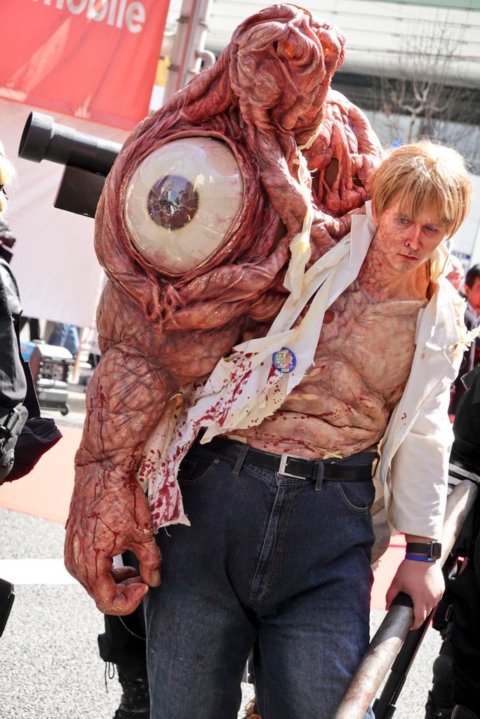 日本橋でんでんタウンで見かけたコスプレさんo(^o^)o バイオハザードﾔﾊﾞｲ😱💧 日本橋ストリートフェスタ2019  #ストフェス   #ストフェス2019 