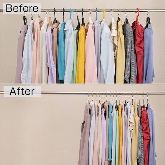 1人暮らしを始めて数年経ち、始めたときは何もかもニトリでいいって思ってたけどやっと身の回りのものにこだわりが出てきてハンガーをすべてドイツのMAWAハンガーに変えました ゆるニットも滑り落ちない、繊細なトップスも型崩れしない、省スペース カーブが優しくて素敵