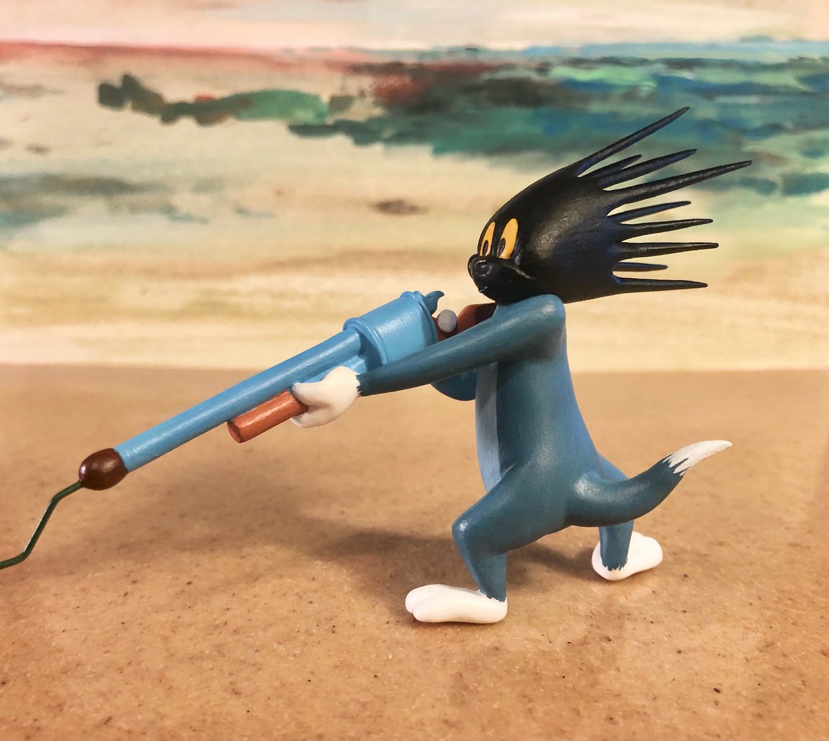 銃が暴発して頭が焼けたトムをつくりました 