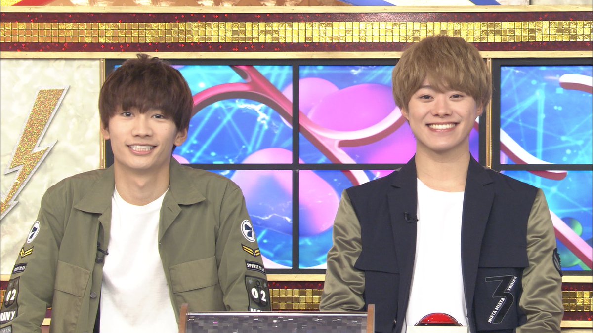 #クイズTHE違和感  放送まであと1時間切りました⚡️🔥 今回はチーム戦❗️ レギュラーチームに  #なにわ男子 さんから #大橋和也 さん  #藤原丈一郎 さんの #丈橋 コンビ💙💚 なにわちゃん今回も一生懸命頑張ってますよ❗️ みなさんテレビの前で準備できてますか❓🥺 今日19:00放送です📺 #なにふぁむ 