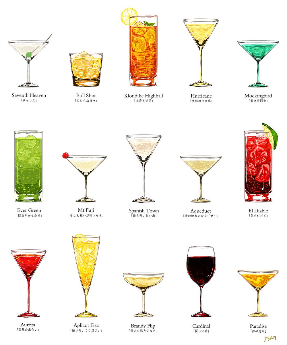 これは前に趣味で作ってたカクテル言葉のあれです 創作資料とかにしてくれ 