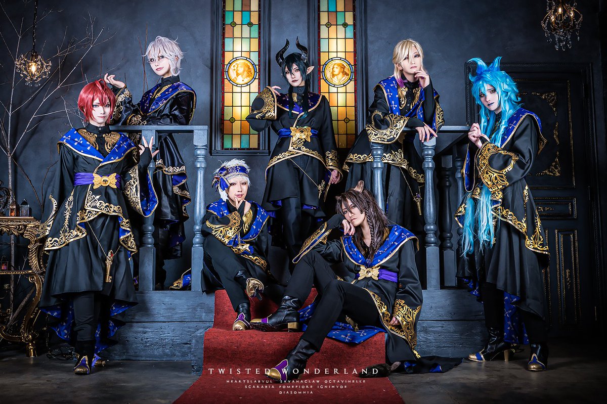 ※コスプレ【ツイステ】 「 本当のハッピーエンドを見せてやる 」 リドル: 豆腐 レオナ: りっか アズール: まうかし カリム: イト ヴィル: 二羽 イデア: ちか マレウス: めぐる Photo: おーが
