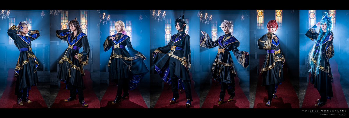 ※コスプレ【ツイステ】 「 本当のハッピーエンドを見せてやる 」 リドル: 豆腐 レオナ: りっか アズール: まうかし カリム: イト ヴィル: 二羽 イデア: ちか マレウス: めぐる Photo: おーが