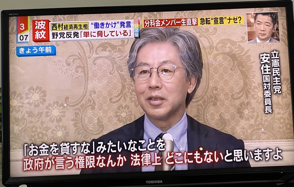 これが民主主義社会における、まともな見解です。 