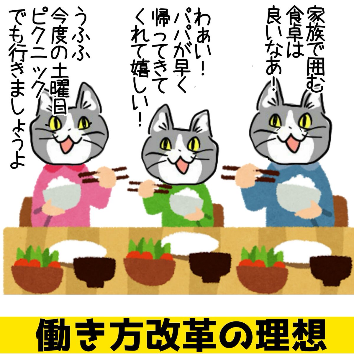 働き方改革の理想と現実 #現場猫 