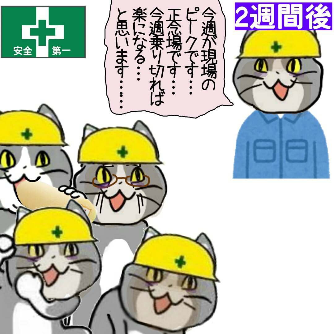 現場のピークどこ……？ここ………？ #現場猫 