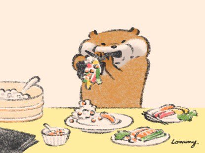 ちゃんと巻けるの。 #カワウソ 