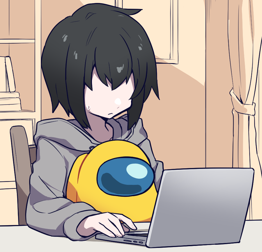 人間の膝上に乗るクルー 