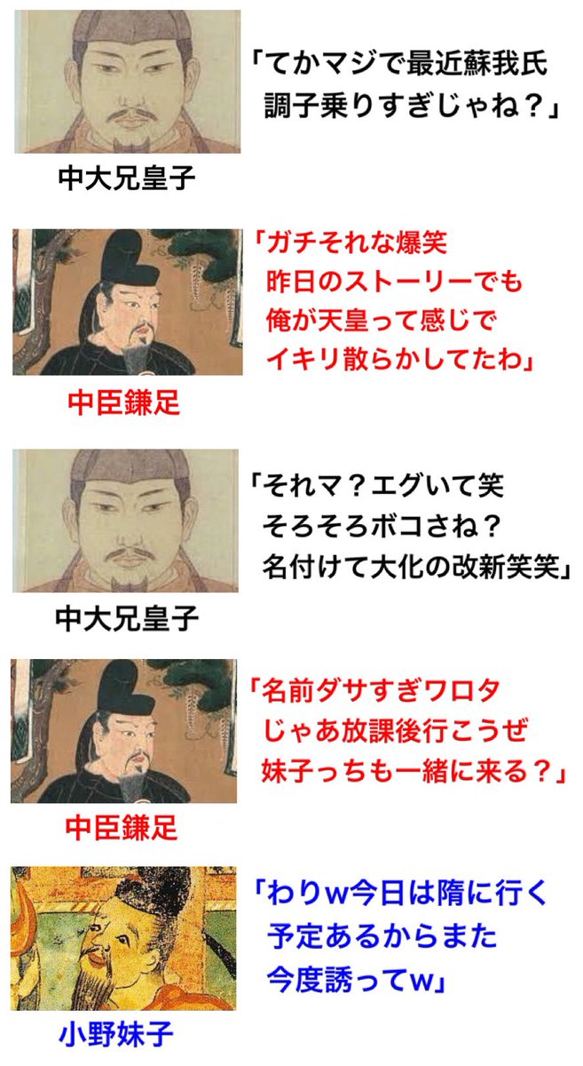 もし歴史上の人物のクラスがあったら 