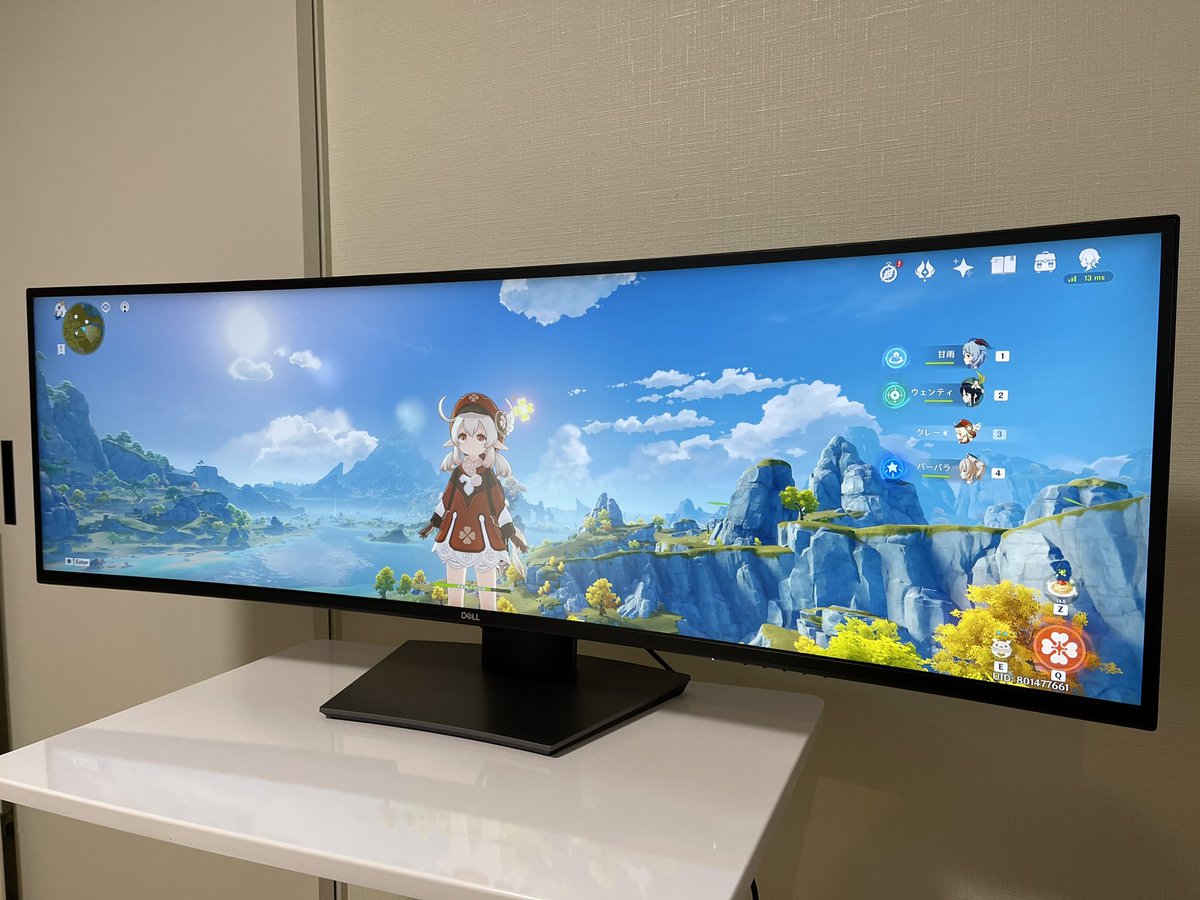 自作機と49インチウルトラワイド5Kどっちもお蔵入りしてたので繋いでみたら最高 #原神 