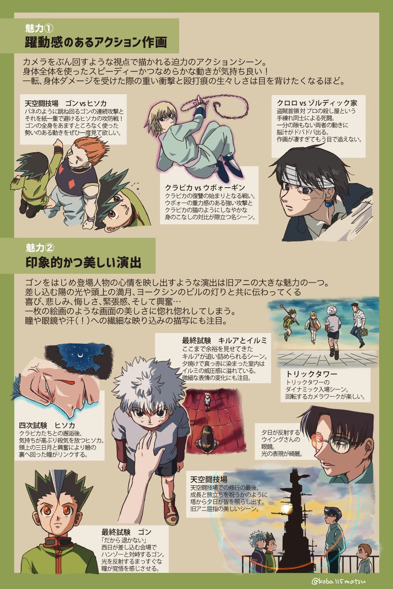 旧アニメ版ハンターハンターを愛しているので布教プレゼンを描きました