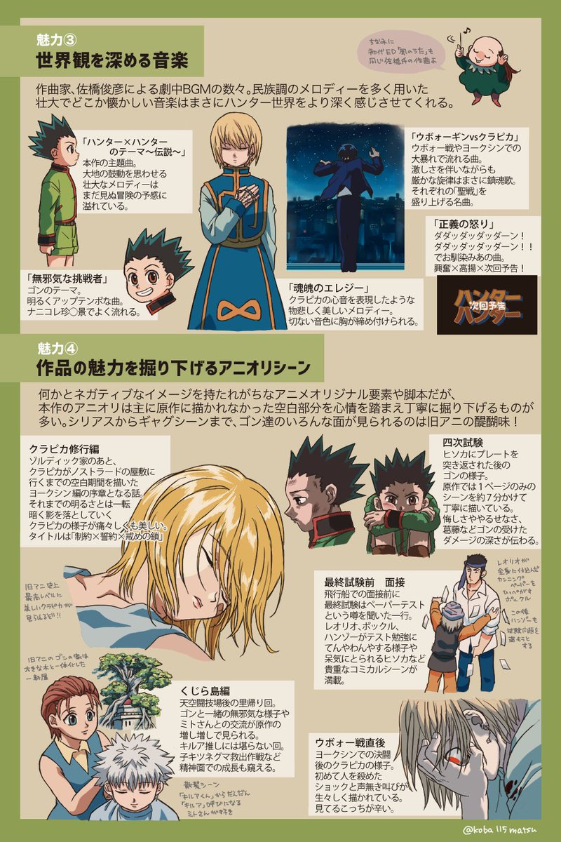 旧アニメ版ハンターハンターを愛しているので布教プレゼンを描きました