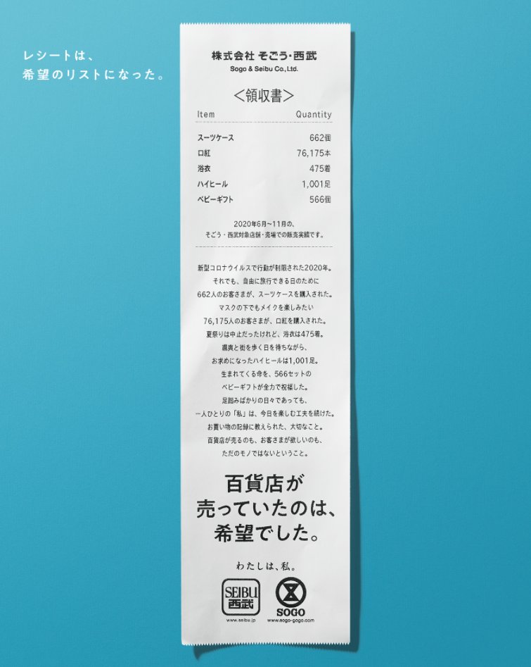 明日をひとつ、ください。 西武・そごうの正月広告 