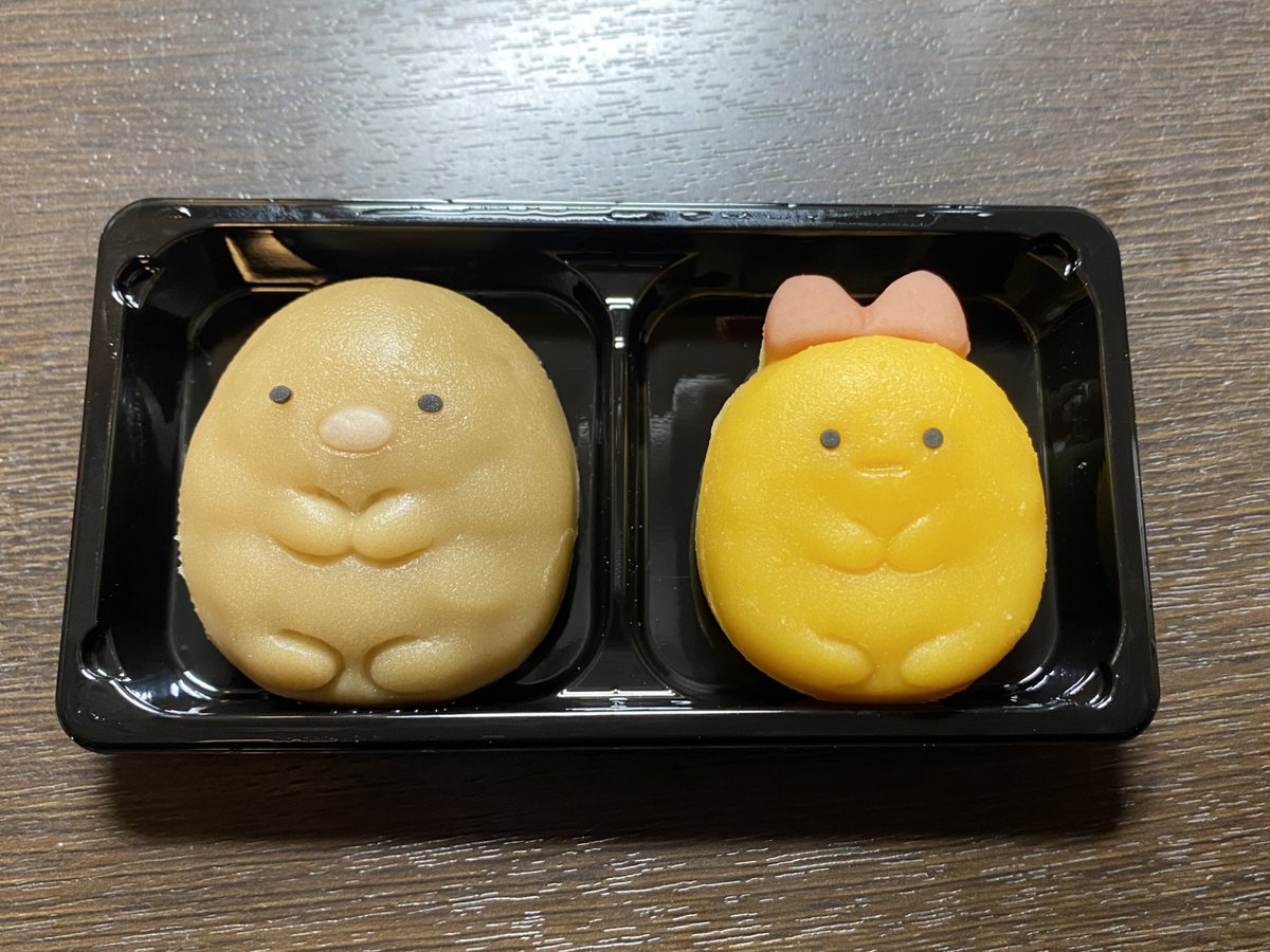 すみっコぐらしの和菓子なんですけど お手手が一瞬腹筋に見えたのでバキバキにしてあげました 