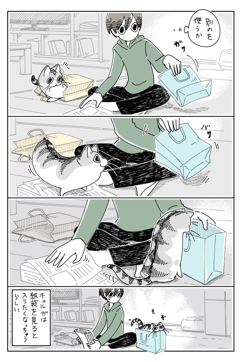 紙袋を見るとつい  