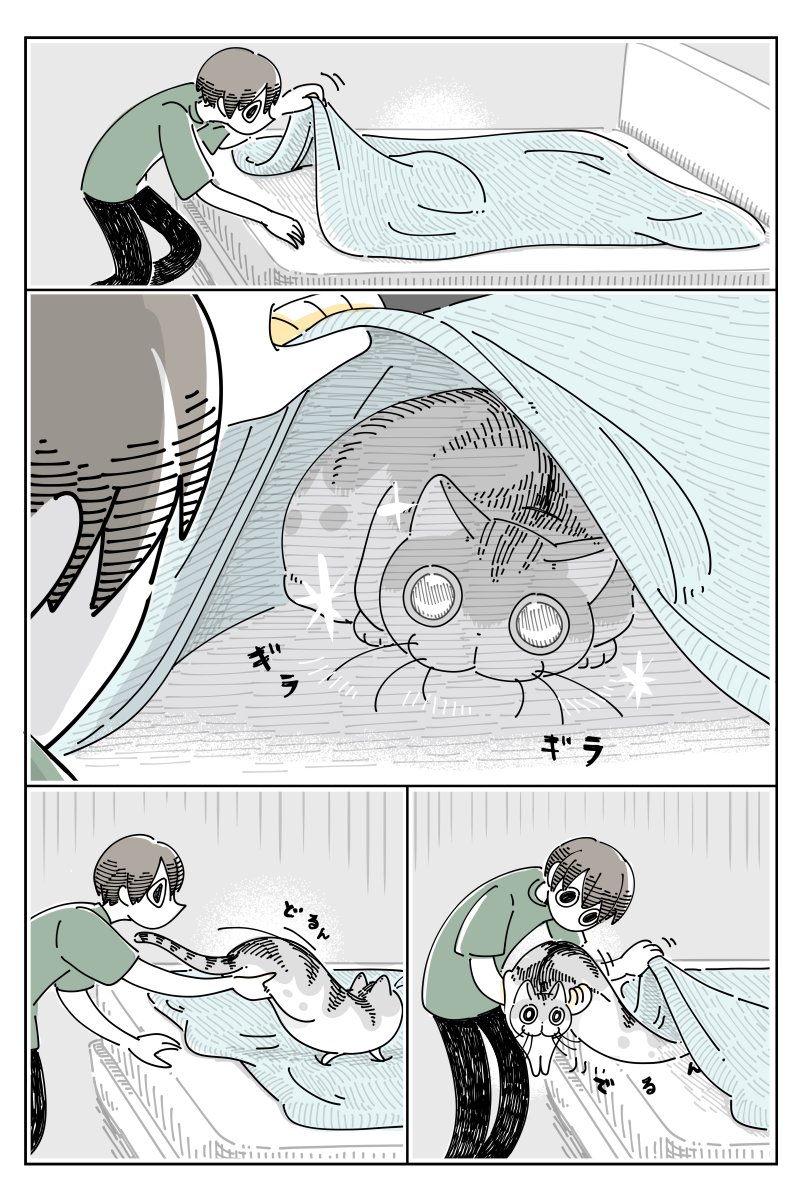 シーツを敷くとやってくる  