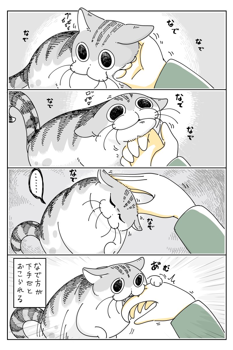 ネコが上手くなでられない  