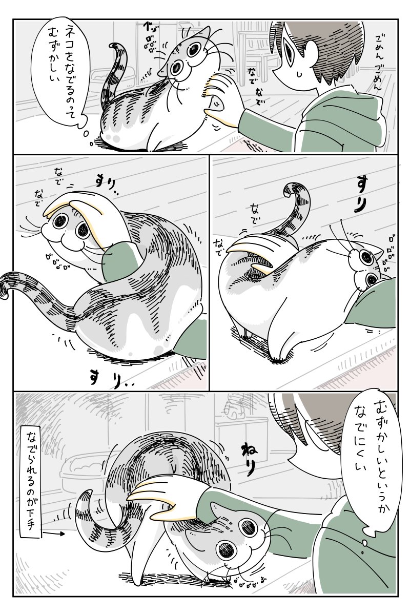 ネコが上手くなでられない  