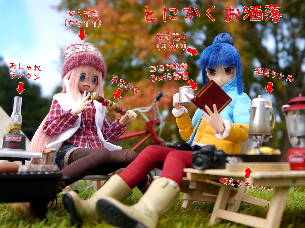 ゆるキャンおじさんの理想と現実 ←理想　　　　　　　　現実→ 