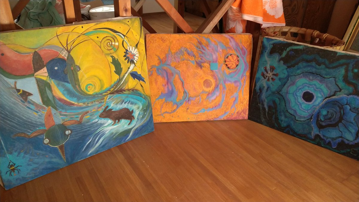 亡くなった祖父がちょっとあやしくなり始めたときに描いてた油絵