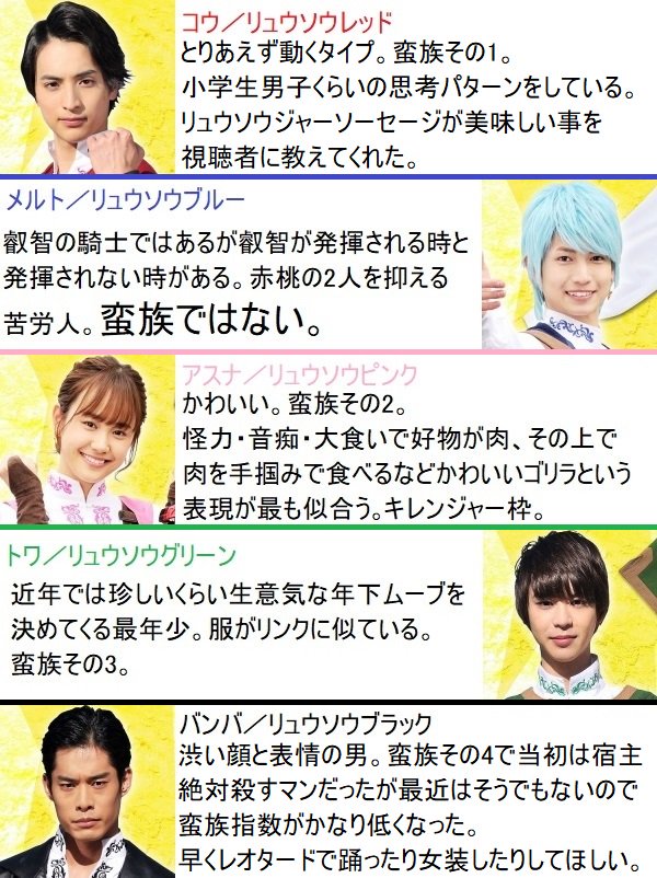 現時点でのリュウソウジャーへの個人的な認識です 