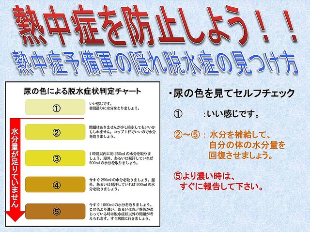 また、尿の色でも体内の水分が足りているかをチェックできるという